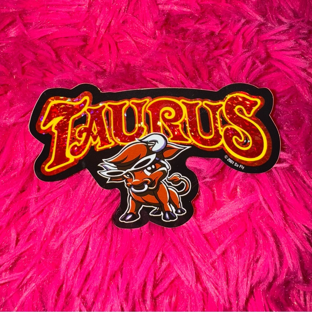 vintage taurus bull vending machine sticker